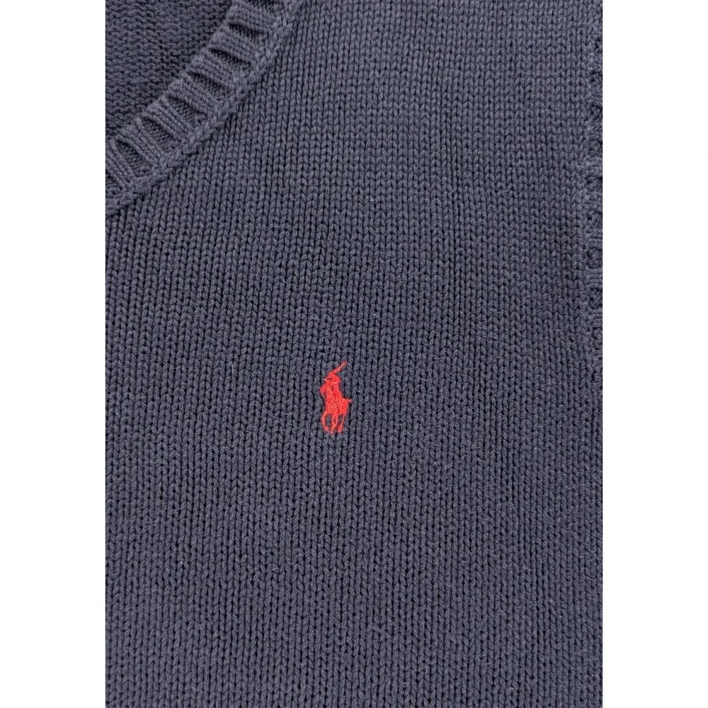 Vintage Y2K Polo Ralph Lauren V Neck Sweater Vest Men's Size XXL Navy Blue